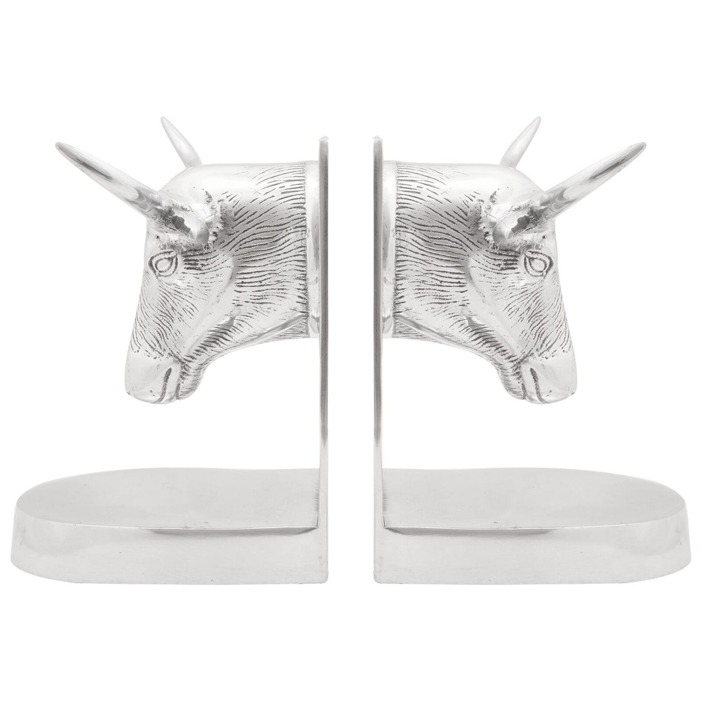 Boeksteunen 2 Stuks Zilver 21,5X15,5X20 Cm Aluminium Bull
