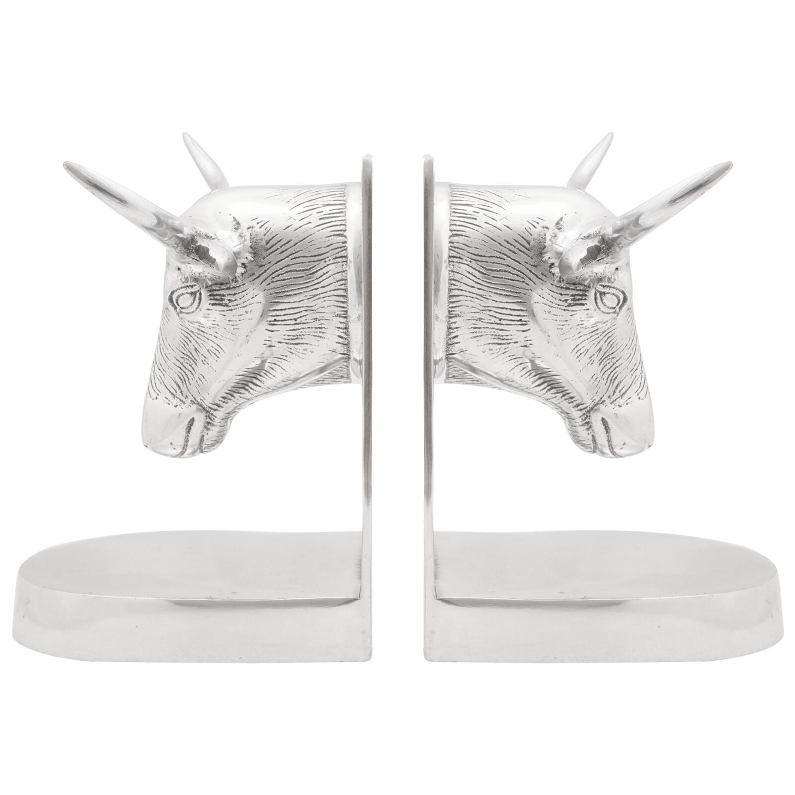 Boeksteunen 2 Stuks Zilver 21,5X15,5X20 Cm Aluminium Bull