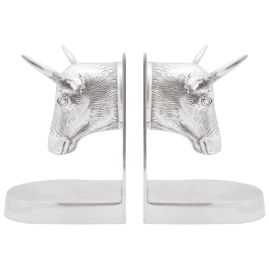 Boeksteunen 2 Stuks Zilver 21,5X15,5X20 Cm Aluminium Bull