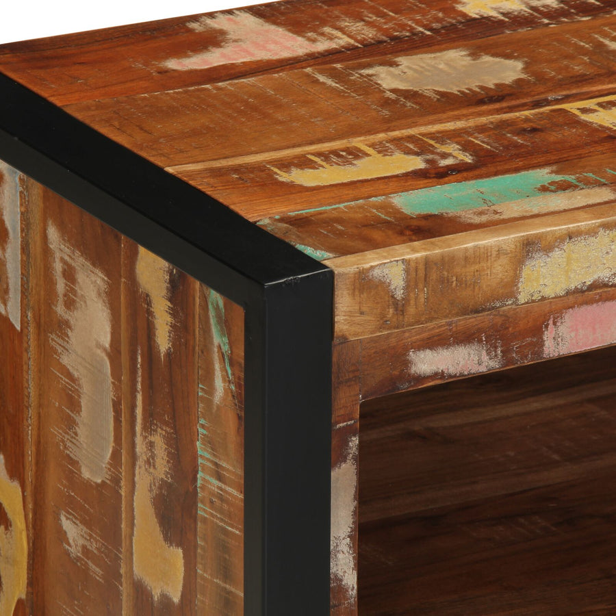 Schoenbank Meerkleurig 100X40X50 Cm Massief Gerecycled Hout
