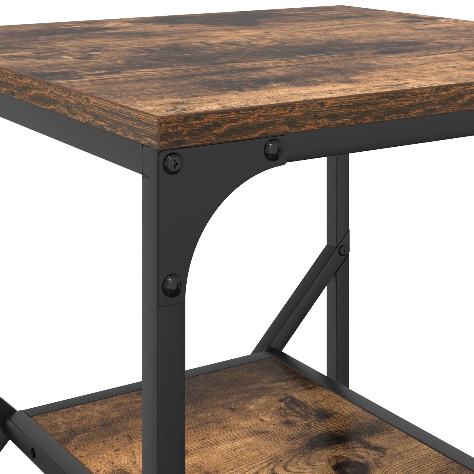 Salontafel Gerookt Eiken 41X40X60 Cm Geengineerd Hout Rook eiken
