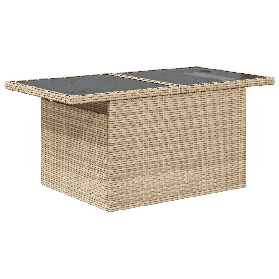 6-Delige Tuin Sofa Set Met Kussens Beige Poly Rattan