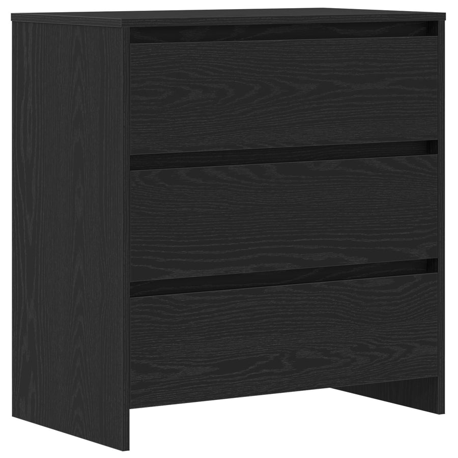 3-Delige Sideboards In Zwart Eiken Geengineerd Hout