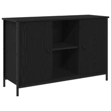 Tv Kast Zwart Eiken 101X35X65 Cm Geëngineerd Hout En Staal
