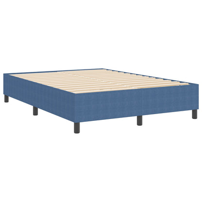 Boxspringbed 140X200 Cm Corduroy Stof Blauw 140 x 190 cm