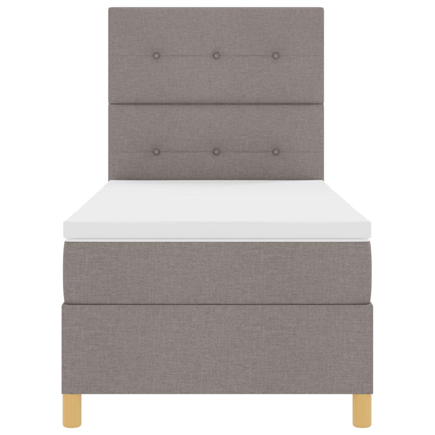 Boxspringbed Met Matras Taupe 90X200 Cm Stof Blauw