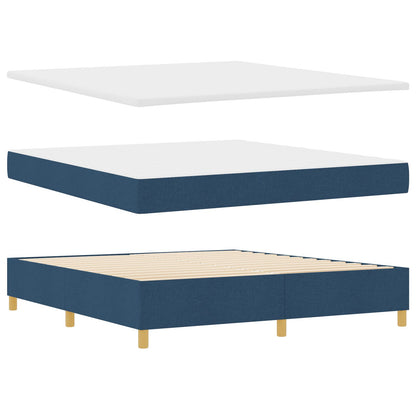Boxspringbed Met Matras Blauw Super King Stof Blauw