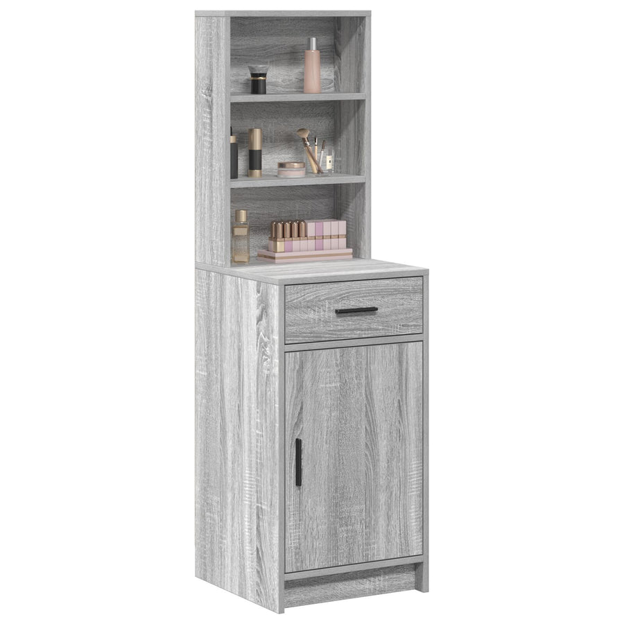 Hoge Kast 40X41X135 Cm Bewerkt Hout Grijze sonoma