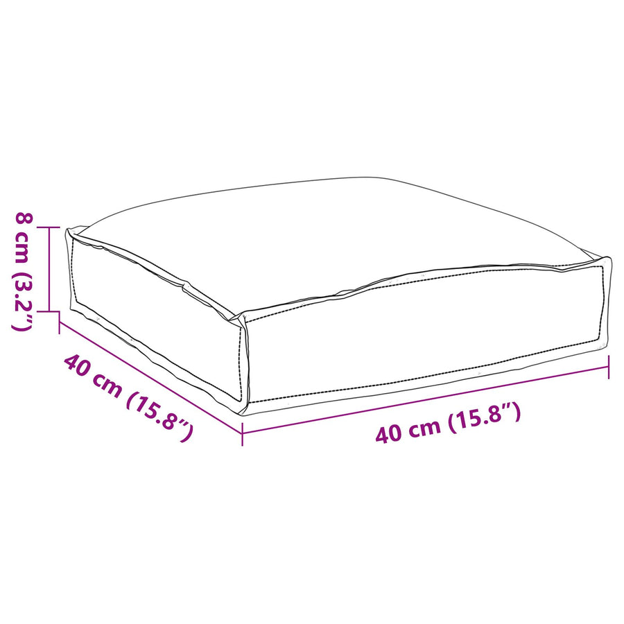 Palletkussens Voor Zit 2 Stuks 40X40X8 Cm Oxford Stof Grijs