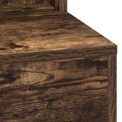 Kaptafel Met Led-Verlichting - - Gerookt eiken 50 x 41 x 135 cm