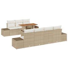 8-Delige Tuin Sofa Set Met Kussens Beige Poly Rattan