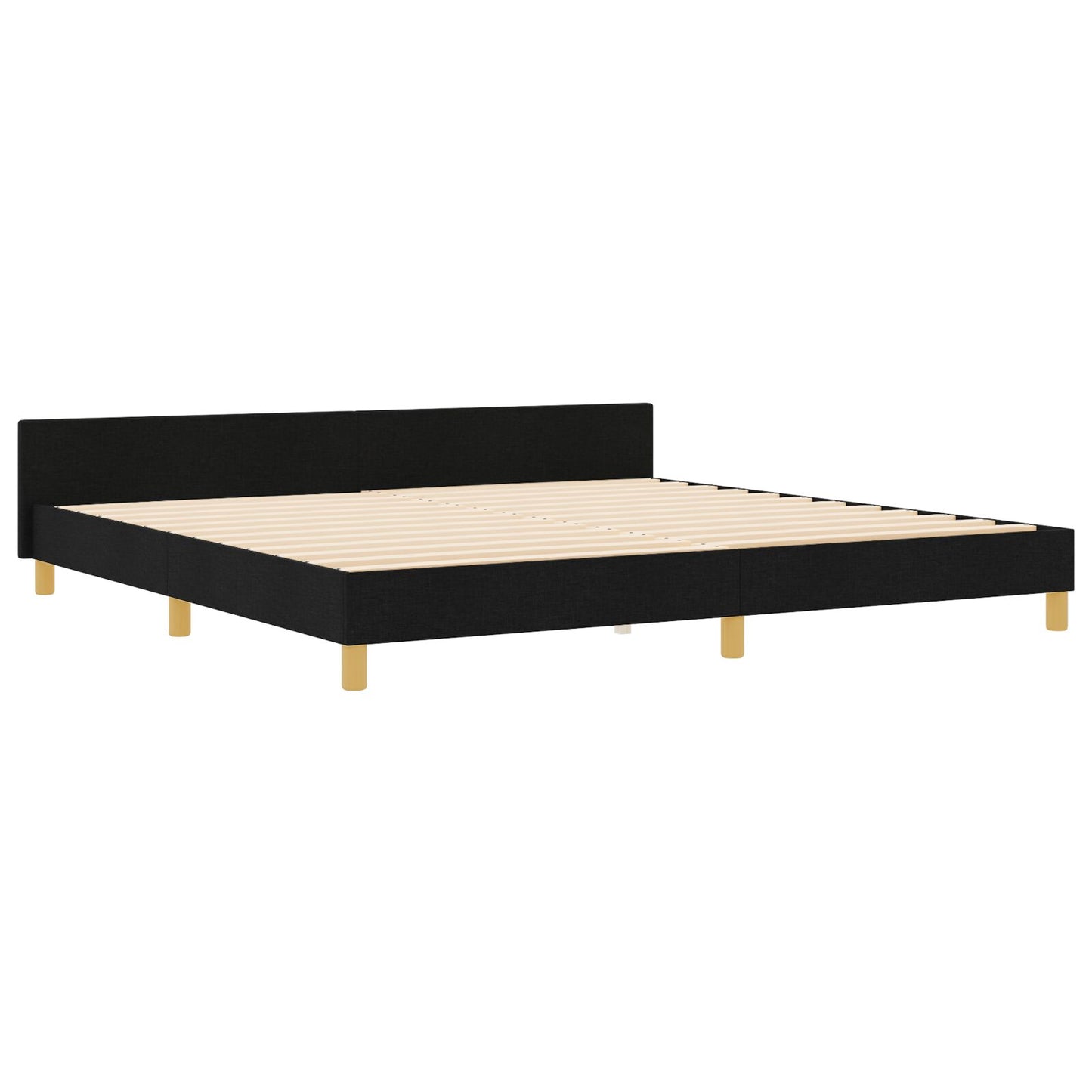 Zwarte Stoffen Bedombouw 200X200 Cm Crème
