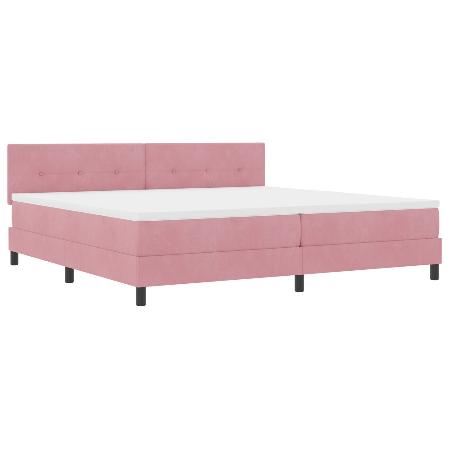Boxspringbed Met Matras Roze 200X200 Cm Fluweel Blauw