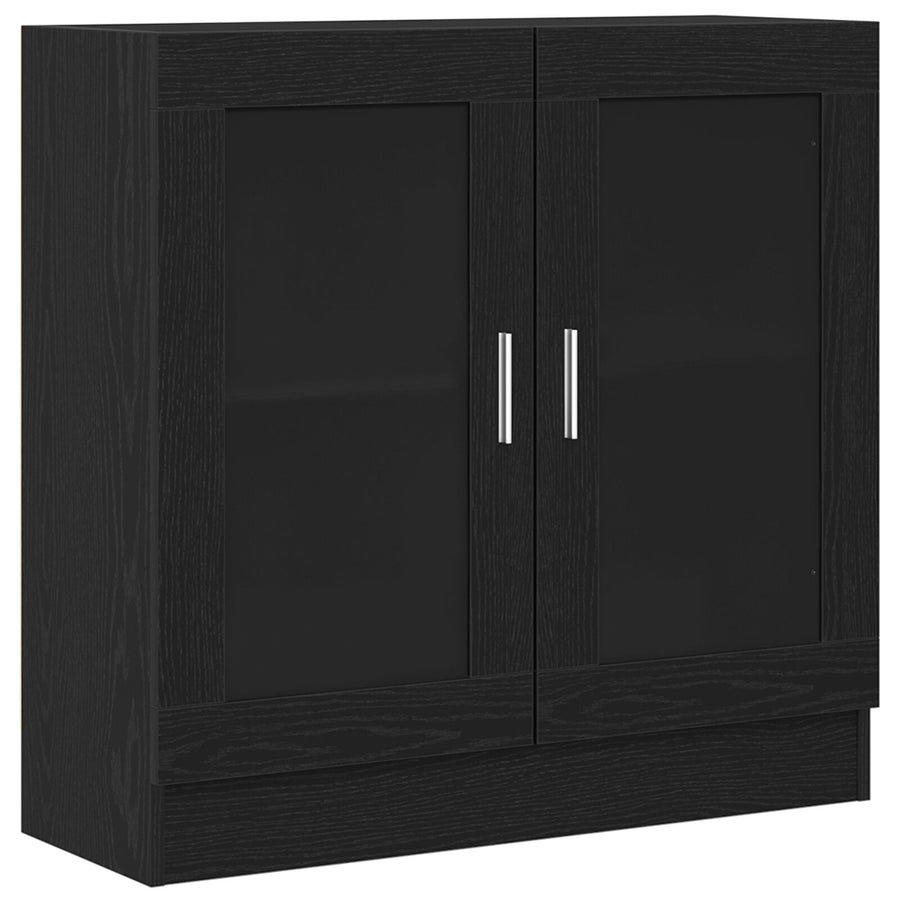 Boekenkast Zwart Eiken 82,5X30,5X80 Cm Gelaagd Hout