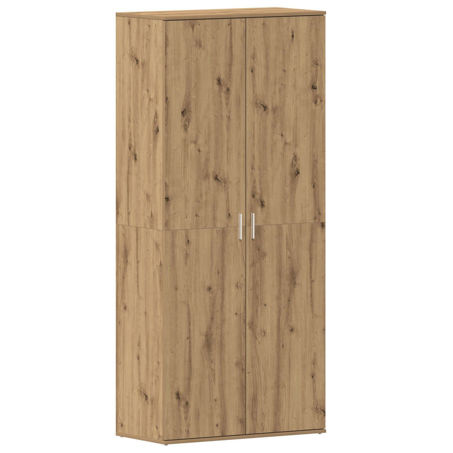 Schoenenkast Ambachtelijk Eiken 80x39x180 cm Bewerkt Hout