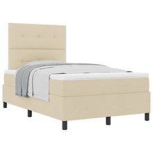 Boxspringbed Met Matras Stof Crème 120 x 200 cm Met knopen