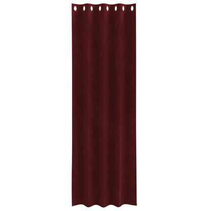 Blackout Gordijnen 2 Stuks Fluweel Wijnrood 140 x 260 cm met oogjes