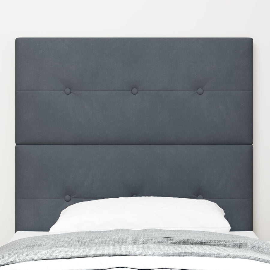 Hoofdbord Met Knopen Tufted Fluweel Donkergrijs 90 cm Hoog hoofdbord