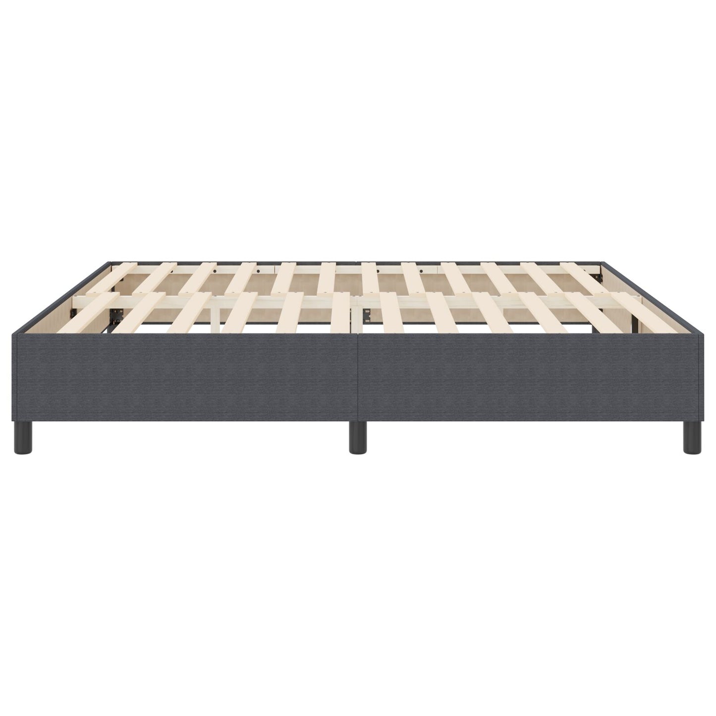 Boxspringbed Corduroy Stof Donkergrijs 200 x 200 cm