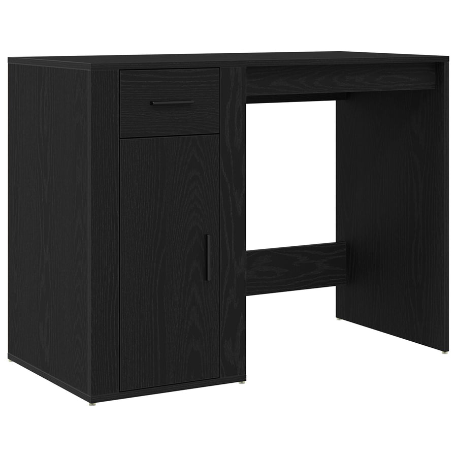 Bureau Zwart Eiken 100X49X75 Cm Geengineerd Hout