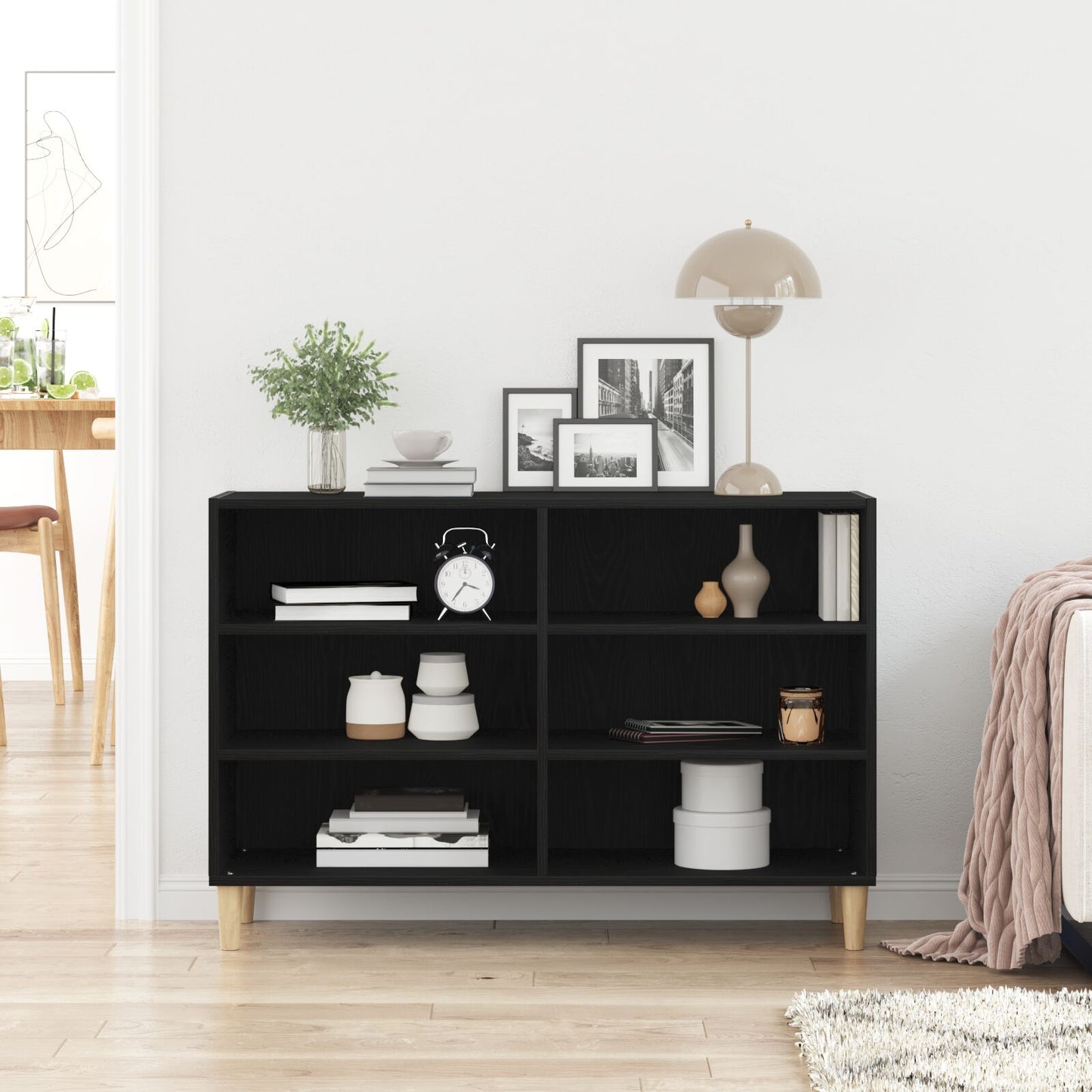 Dressoir Zwart Eiken 103,5X35X70 Cm