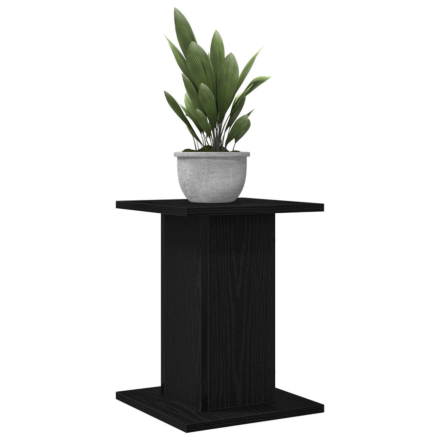Plantstandaard 2 Stuks Zwart Eiken Engineered Wood 30 x 30 x 40 cm Zwarte eiken
