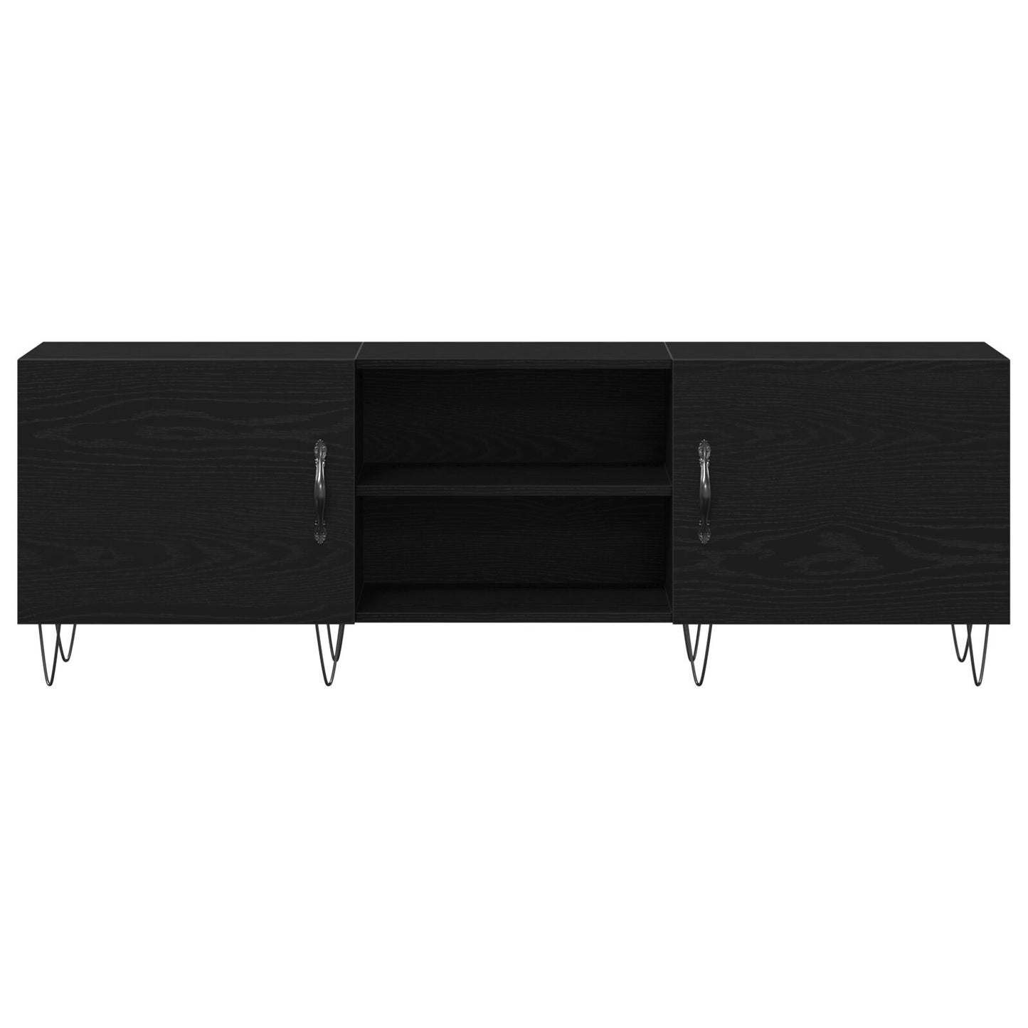 Tv-Kast Zwart Eiken 150X30X50 Cm Bewerkt Hout