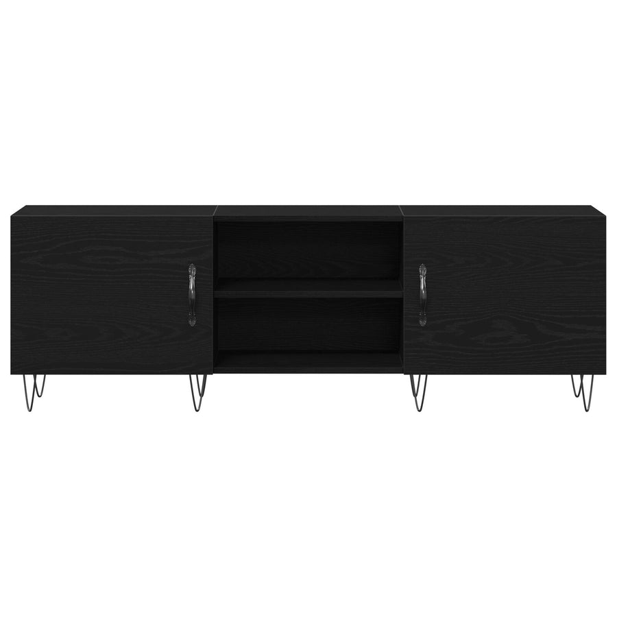 Tv-Kast Zwart Eiken 150X30X50 Cm Bewerkt Hout