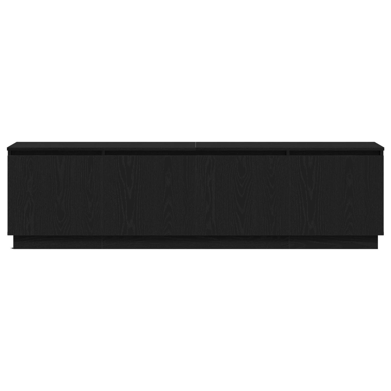 Tv-Kast Met Led 180X38X49 Cm Gelaagd Hout Zwart eiken