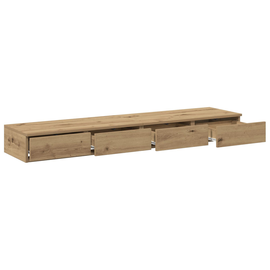Nachtkastje Hout Ambachtelijk eiken 150 x 36.5 x 16.5 cm