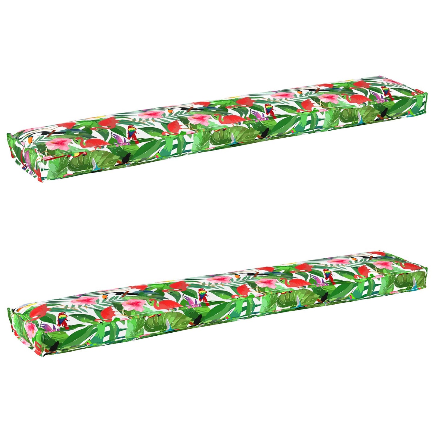 Palletkussens Voor Bank 2 Stuks 200X40X8 Cm Oxford Stof Tropisch dschungel
