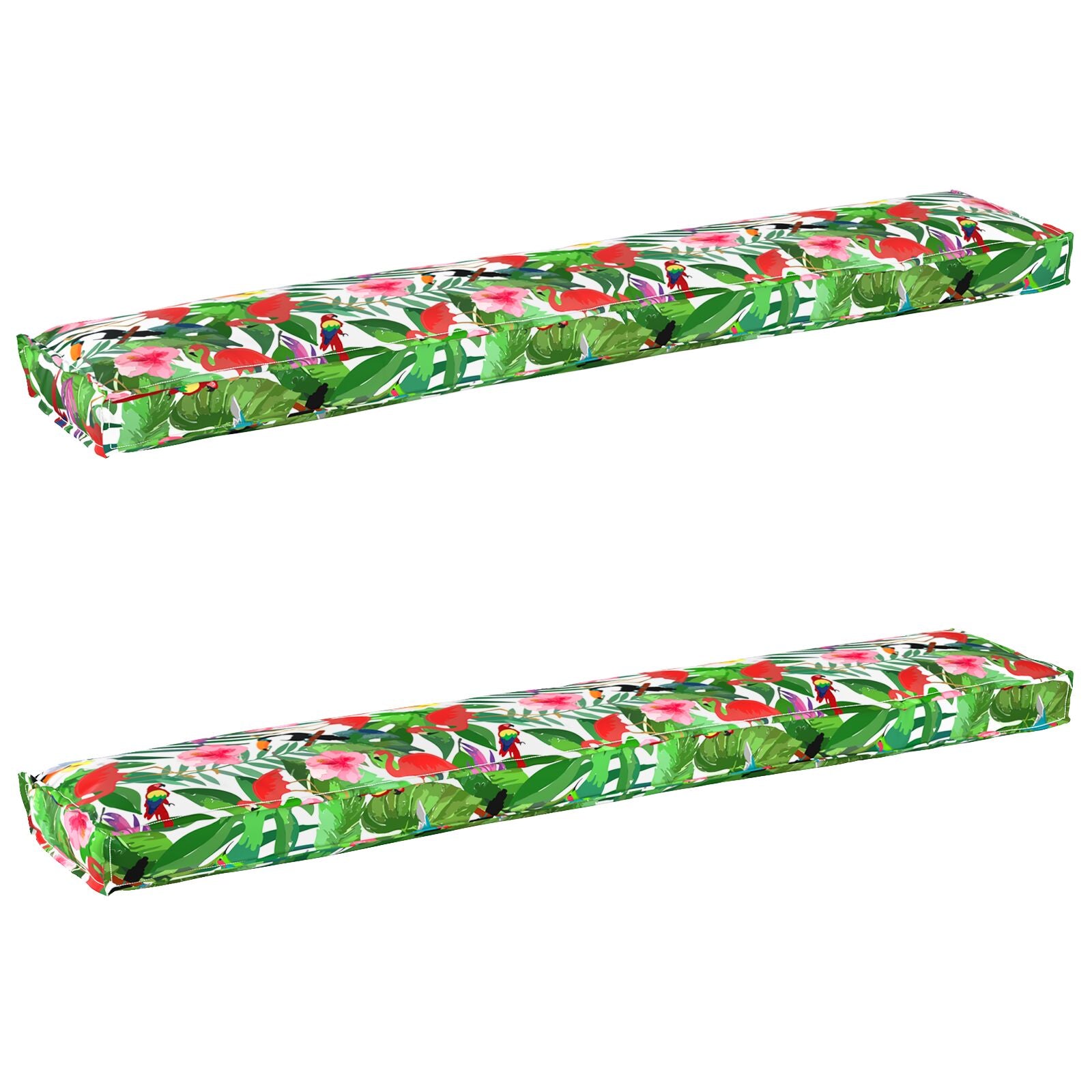 Palletkussens Voor Bank 2 Stuks 200X40X8 Cm Oxford Stof Tropisch dschungel