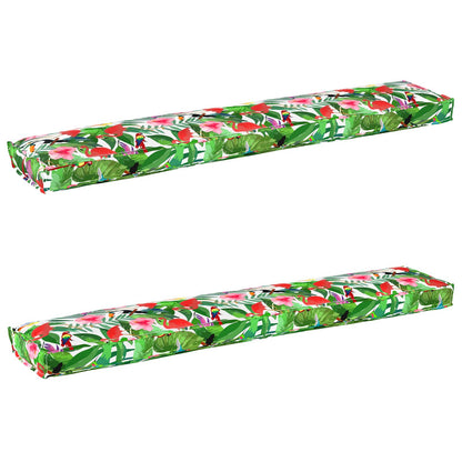Palletkussens Voor Bank 2 Stuks 200X40X8 Cm Oxford Stof Tropisch dschungel