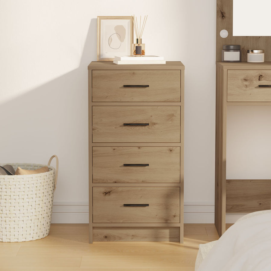 Sideboard 40X41X75 Cm Bewerkt Hout Artisan eiken