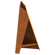 Vuurkorf Piramide Zwart 58X36X100 Cm Staal Verweerd staal/Bruin