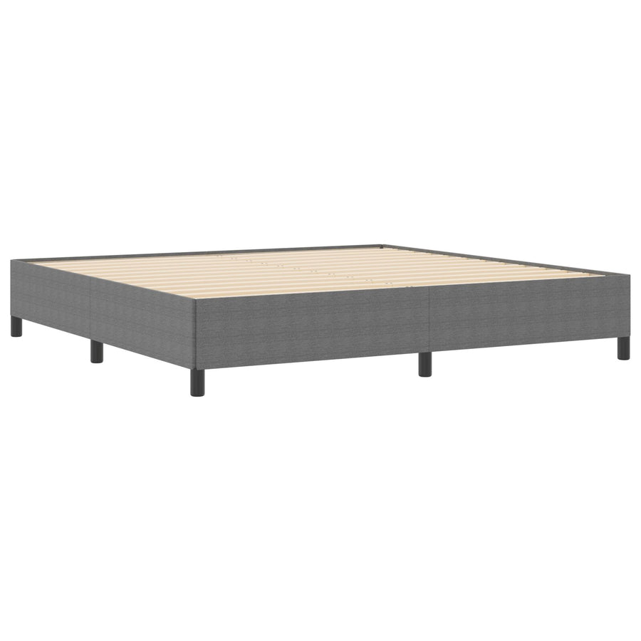 Bedframe Corduroy Stof Lichtgrijs 200 x 200 cm