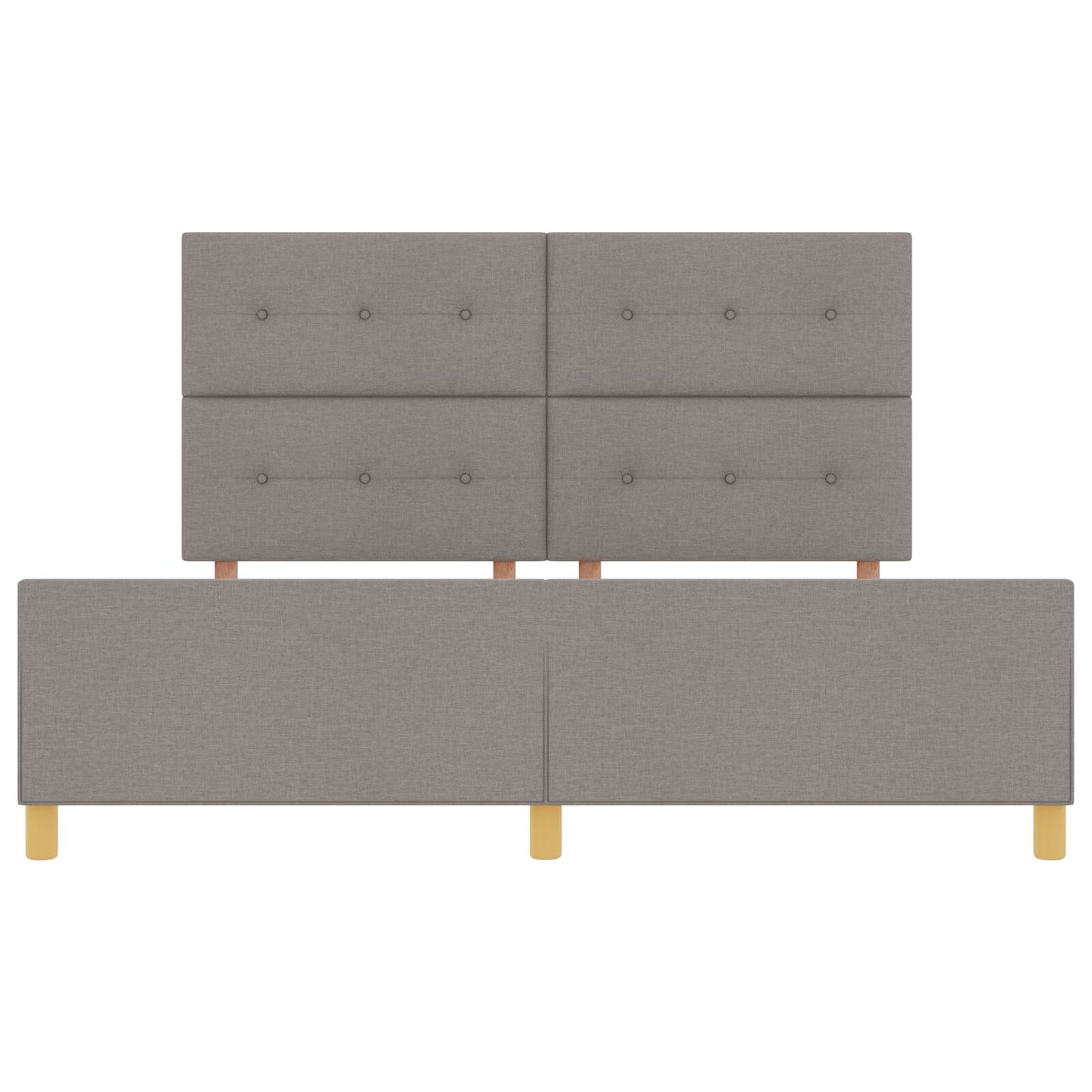 Bedframe Taupe 180X200 Cm Stof Crème