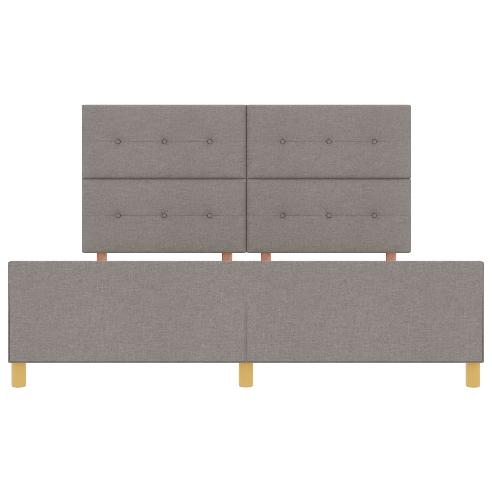 Bedframe Taupe 180X200 Cm Stof Crème