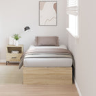 Opbergbedframe 100x200 cm spaanplaat Sonoma eiken
