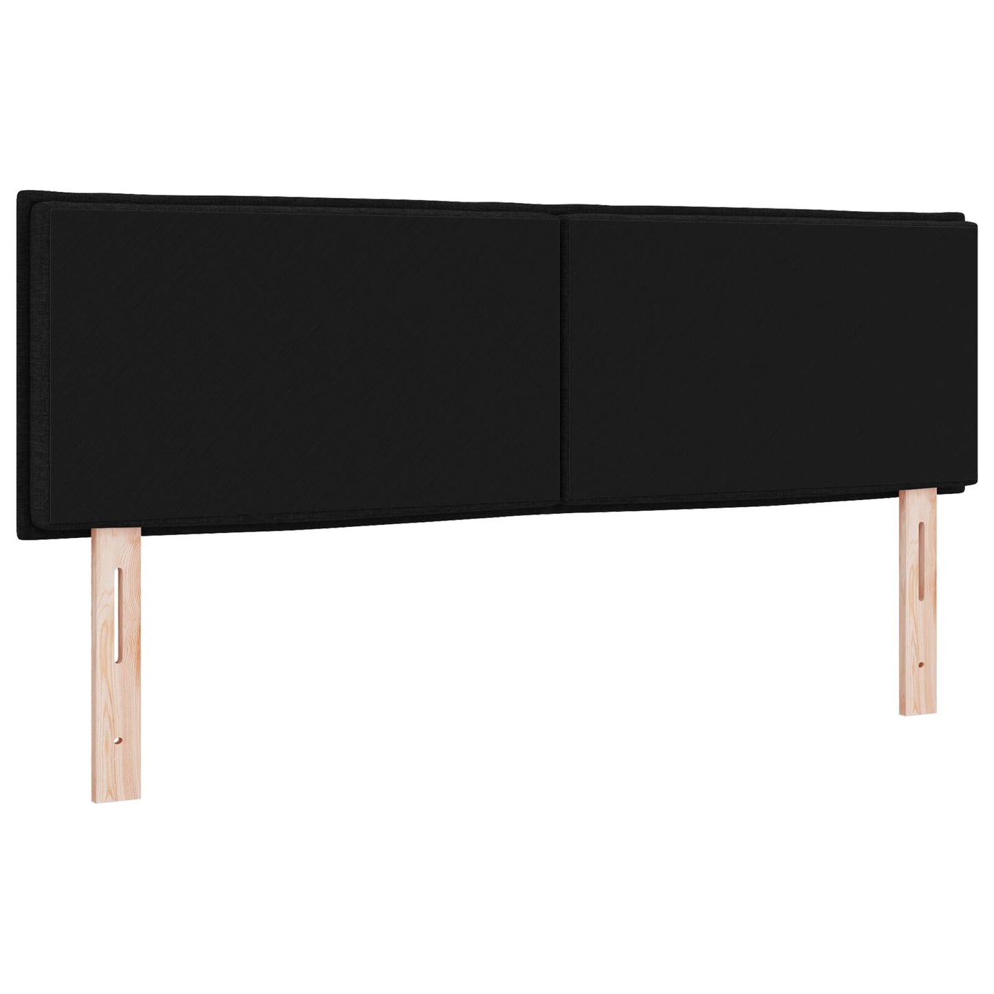 Hoofdbord Lijnenontwerp Stof Zwart 140 cm Laag hoofdbord