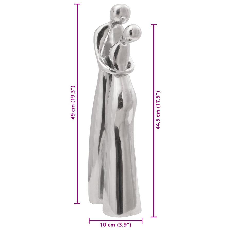 Beeld Zilver 10X16X49 Cm Aluminium