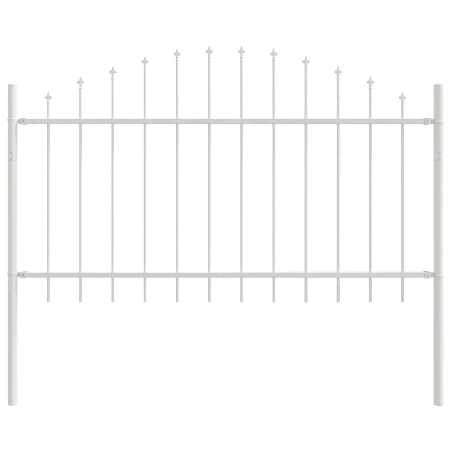 Tuinhek Met Hoepel Top 13,6X1 M Staal Wit 13.6 m 75-100 cm