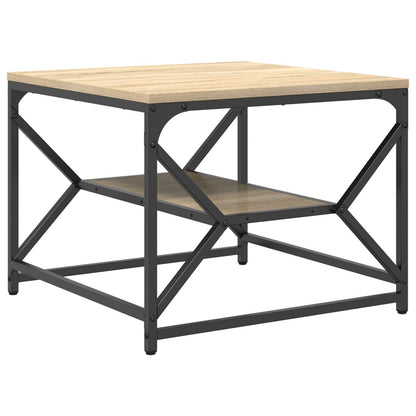 Salontafel Met Plank In – – Gemaakt Van Bewerkt Hout Sonoma eiken 51 x 50 x 40 cm