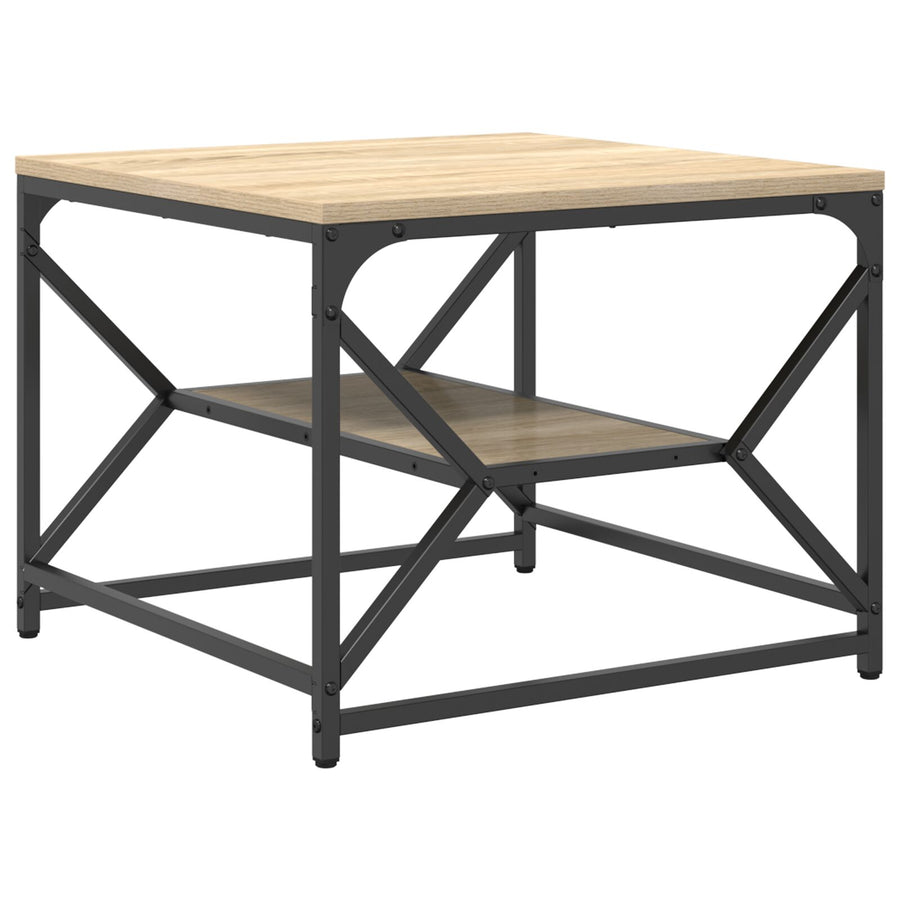 Salontafel Met Plank In – – Gemaakt Van Bewerkt Hout Sonoma eiken 51 x 50 x 40 cm