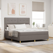 Boxspringbed 180x200 cm taupe met matras