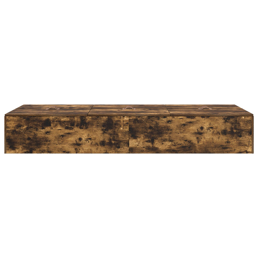 Bedframe Massief Hout Standaard Eenpersoons Gerookt Eiken 80 x 200 cm