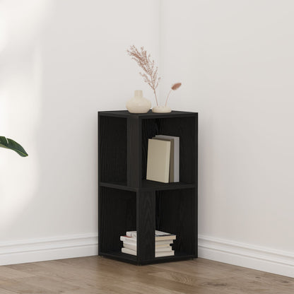 Hoekkast Zwart Eiken 33X33X67 Cm Bewerkte Hout