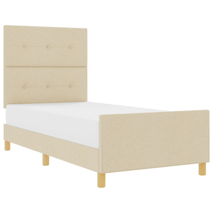 Crème Bedframe 90X200 Cm Stof Crème