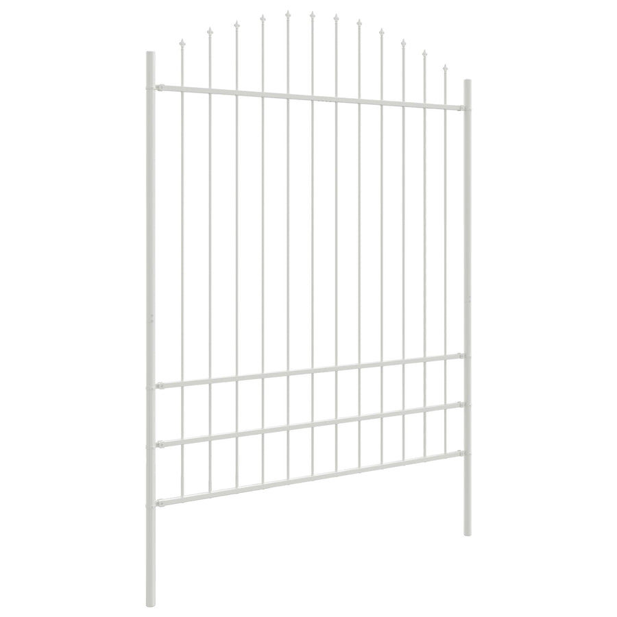 Tuinafstaking Met Hoepeltop 10,2X2 M Staal Wit 10.2 m 175-200 cm