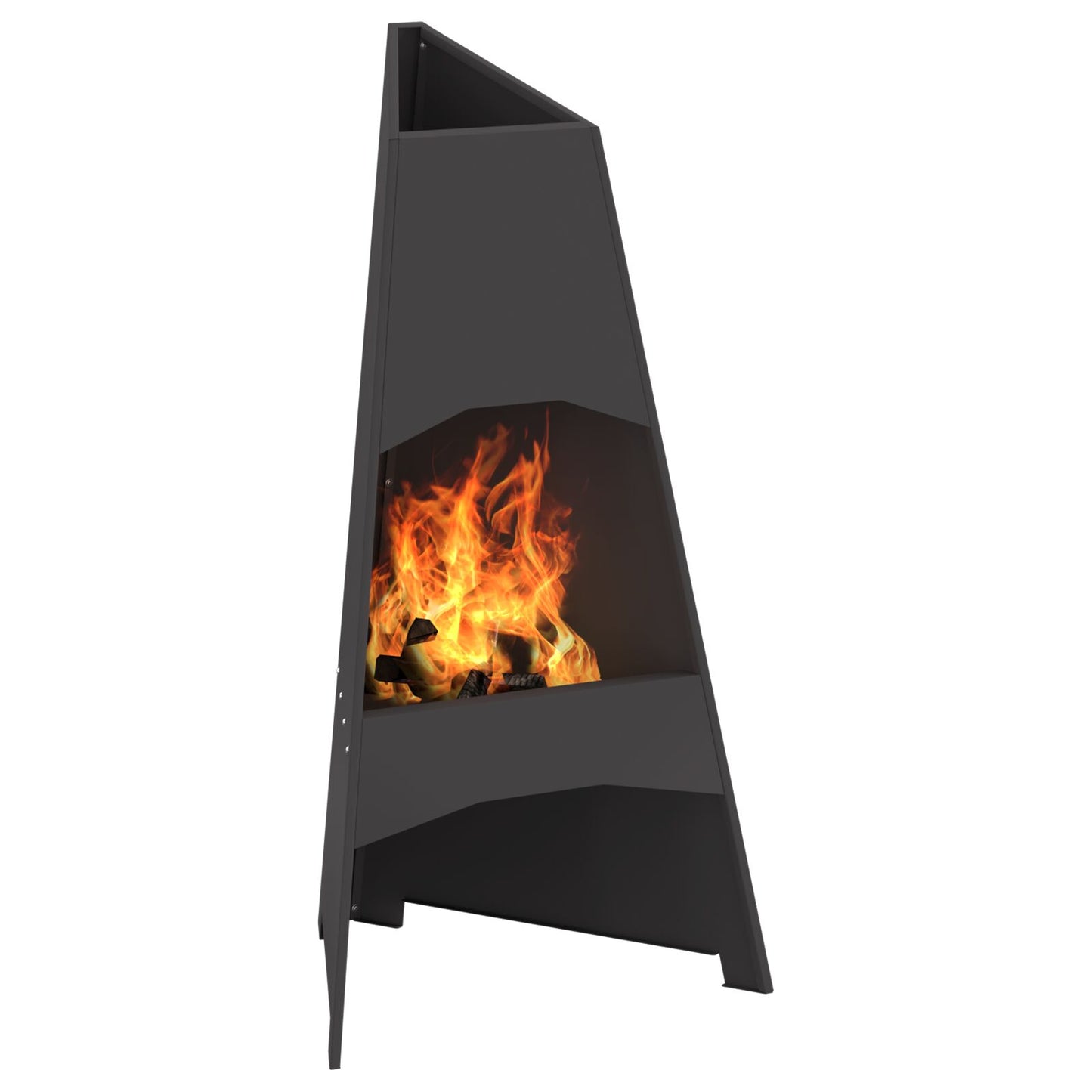 Vuurkorf Piramide Zwart 50X45X95 Cm Staal Koudgewalst staal/Zwart